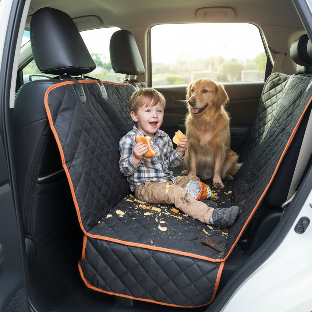 Funda Impermeable Protectora para Asientos de Coche – Antimanchas para Mascotas, Niños y Derrames | Protección Total y Fácil Limpieza España